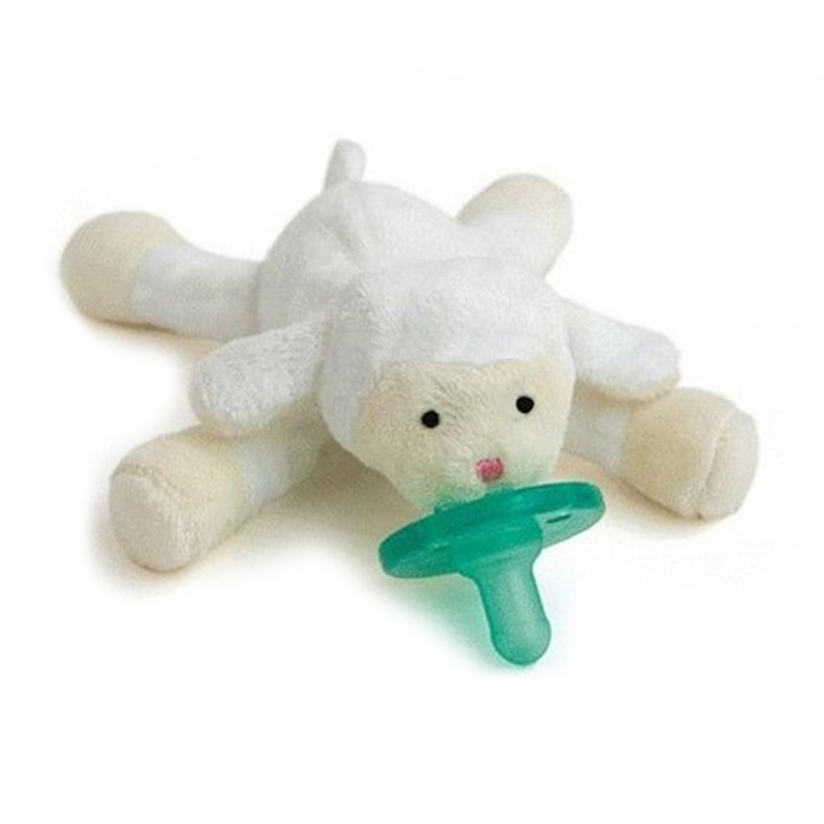 Custom Stuffed Plush Elephant Shape Newborn Baby Pacifier Clip Toy
