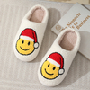 New Cute Christmas Slippers Comfort Smiley Face Slippers Winter Men And Women Couple Indoor Slippers