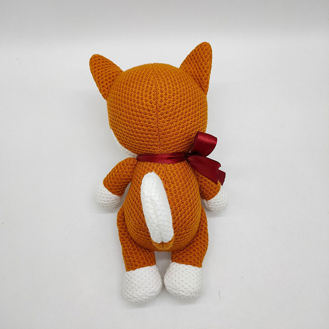 Organic Cotton Yarn Crochet Amigurumi Crochet Handmade Stuffed Animals Plush Fox Custom Jungle Tiger Fox Toys