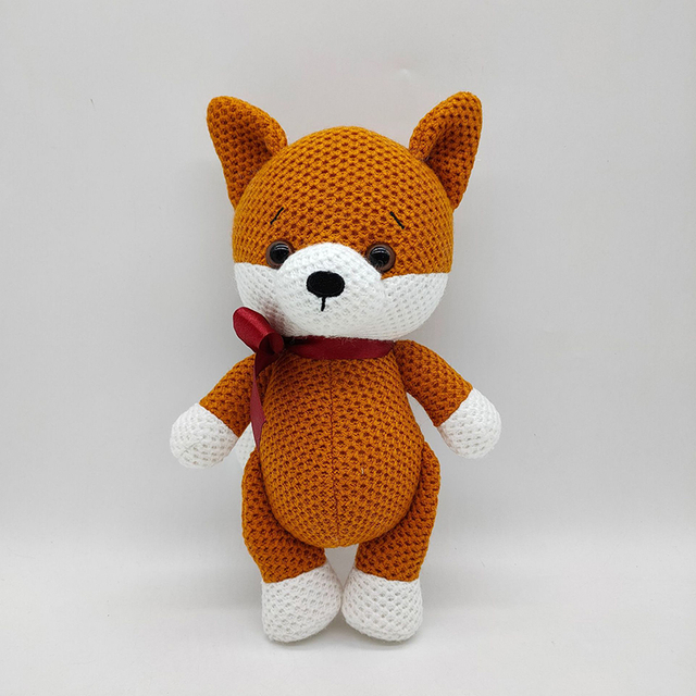Organic Cotton Yarn Crochet Amigurumi Crochet Handmade Stuffed Animals Plush Fox Custom Jungle Tiger Fox Toys