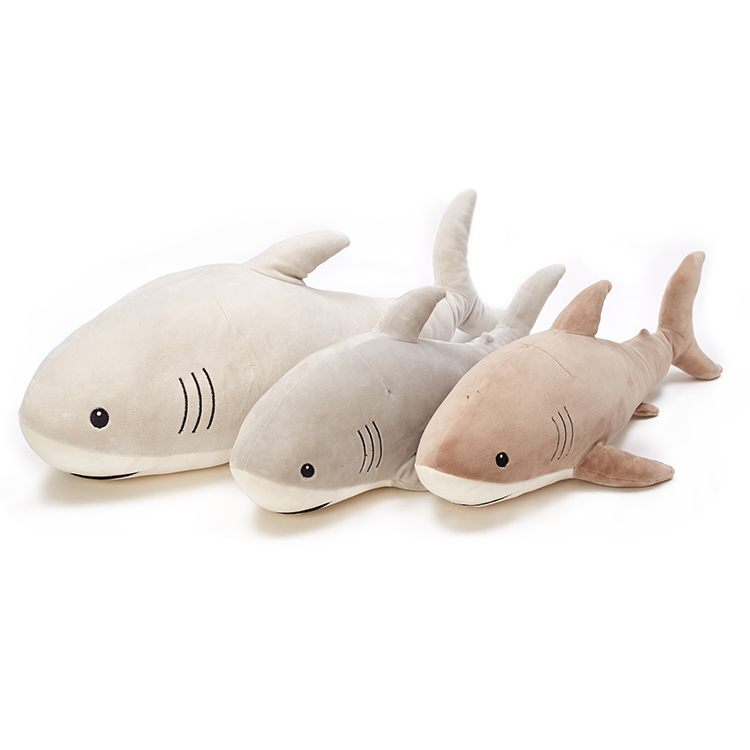 Cute Soft Realistic Huge Sea Animal Shark Toys Plush Stuffed Shark Pillow