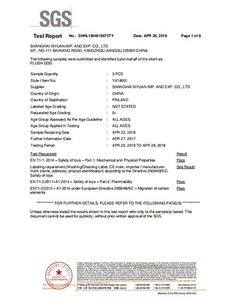  EN71 BY SGS Certificate 