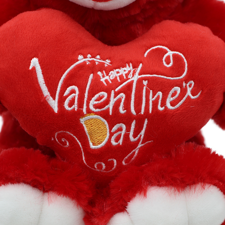 Stuffed Animals Sweet Heart Red Soft Happy Valentine's Day Plush Teddy Bear Gifts for Girls