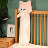 Wholesale Cartoon Plush Long Pillow Cat Animals Stuffed Soft Toys Comfort Plush Pillow Long Cat