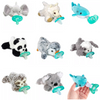 Animals Baby Pacifier Funny Pacifier Holder Stuffed Plush Animal Pacifier