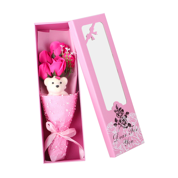 Plush Toy Teddy Bear Rose Flower Bouquet Plushy For Valentine Gift