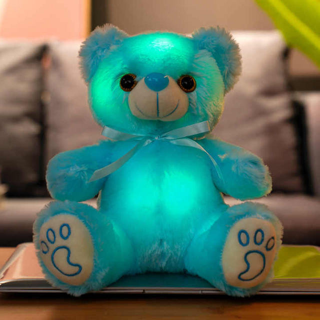 Customized Soft Night Glow Companion Doll Teddy Bear Plush Toy Light Up Led Teddy Bear