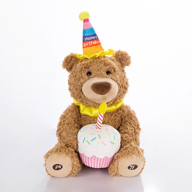 Custom Plush Bear Gift Birthday Musical LED Night Light Plush Plush Teddy Bear Toys with Music