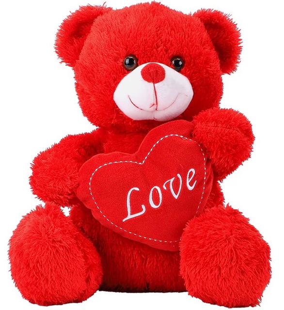 Sweet Love Teddy Bear Holding Heart Stuffed Teddy Plush Teddy Valentine' Day Lover Girlfriend Gift