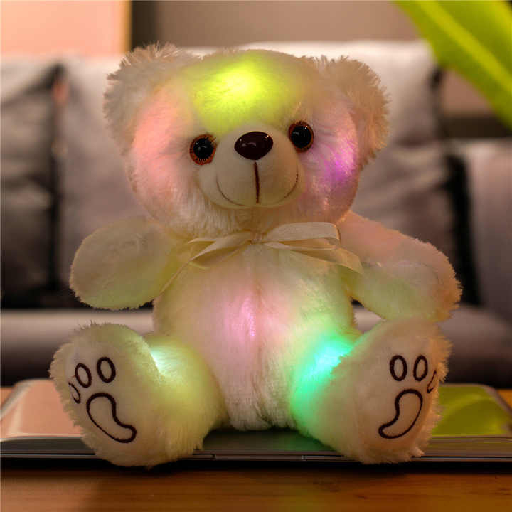 Customized Soft Night Glow Companion Doll Teddy Bear Plush Toy Light Up Led Teddy Bear